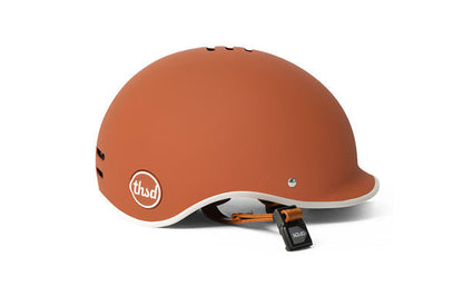 Right ride view of Terra Cotta coloured Thousand helmet